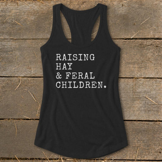 Raising Hay  Feral Children Racerback Tank - Black