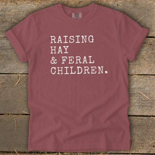Raising Hay  Feral Children Signature Tee - Chili
