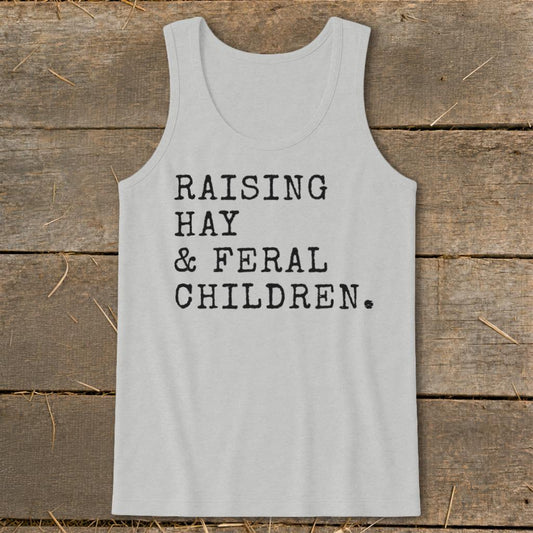 Raising Hay  Feral Children Tank Top - Athletic Heather