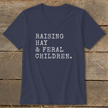 Raising Hay & Feral Children V-neck
