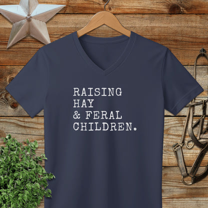 Raising Hay & Feral Children V-neck