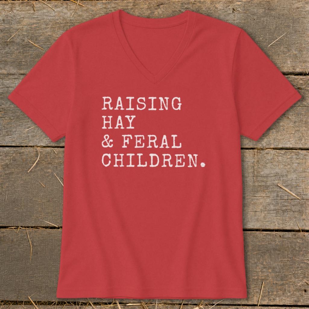 Raising Hay & Feral Children V-neck