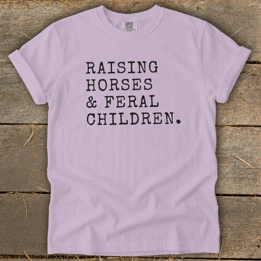 Raising Horses  Feral Children Signature Tee - Orchid