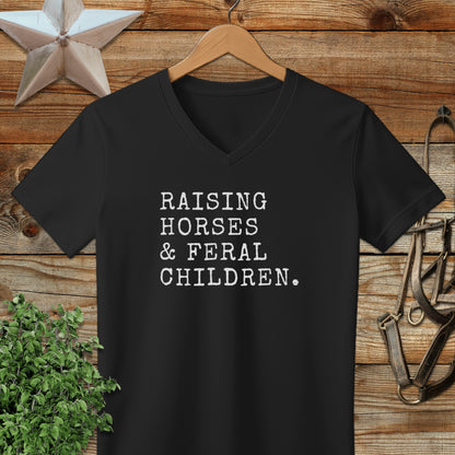Raising Horses & Feral Children V-neck