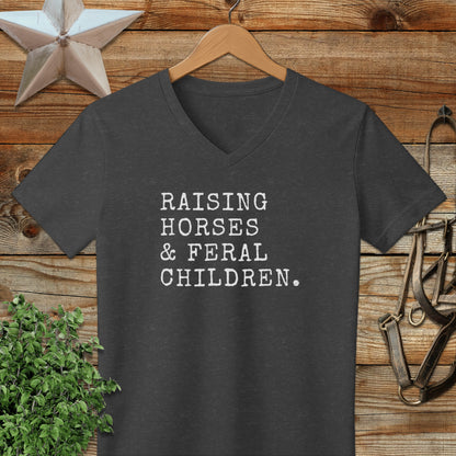 Raising Horses & Feral Children V-neck