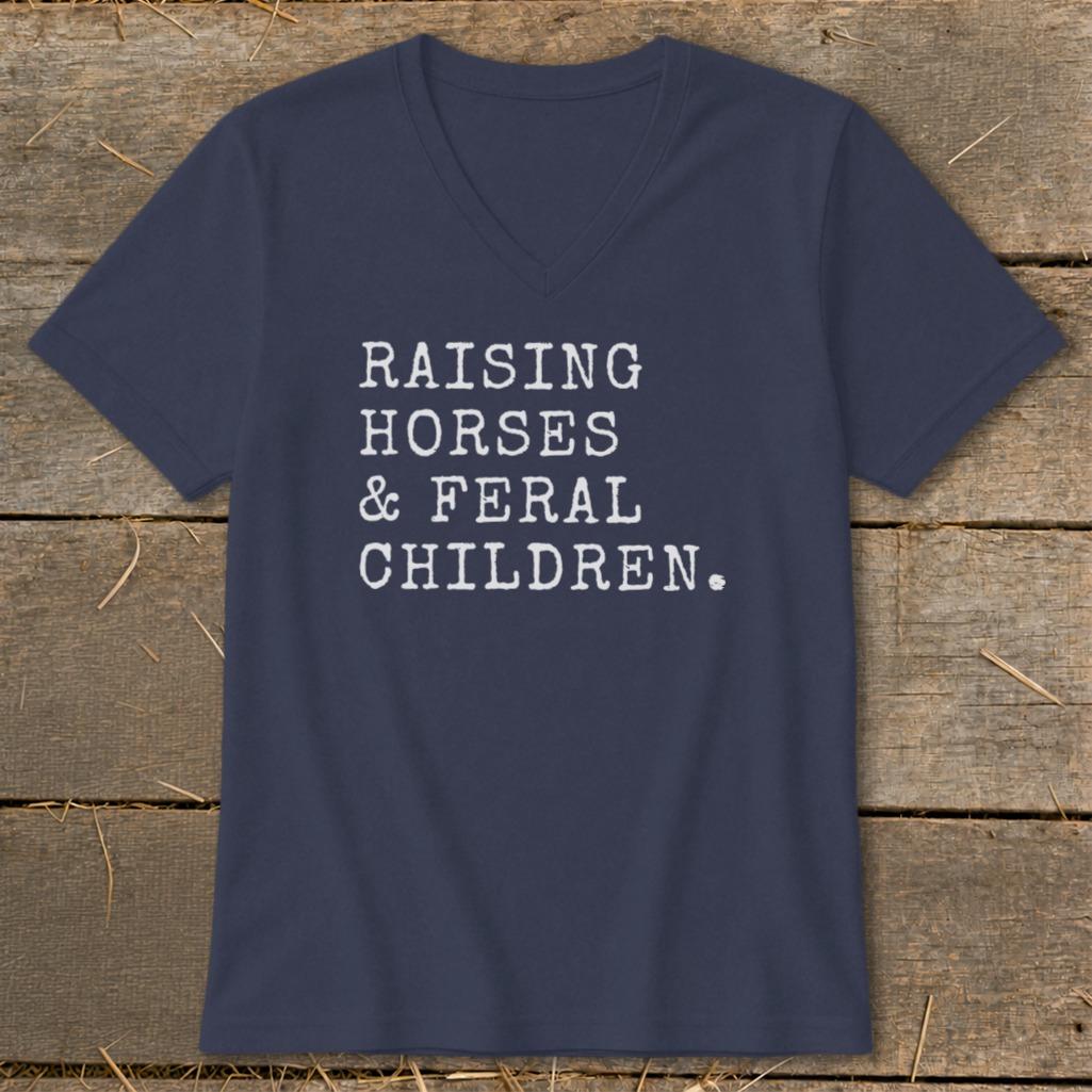 Raising Horses & Feral Children V-neck
