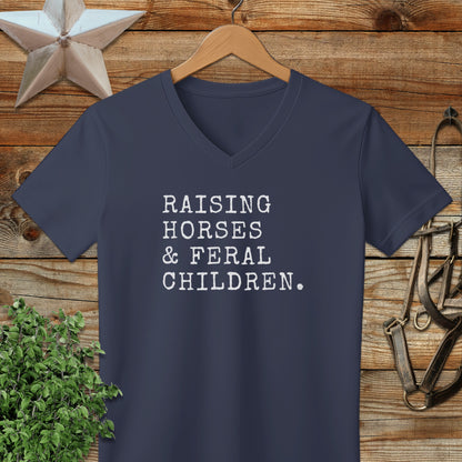 Raising Horses & Feral Children V-neck