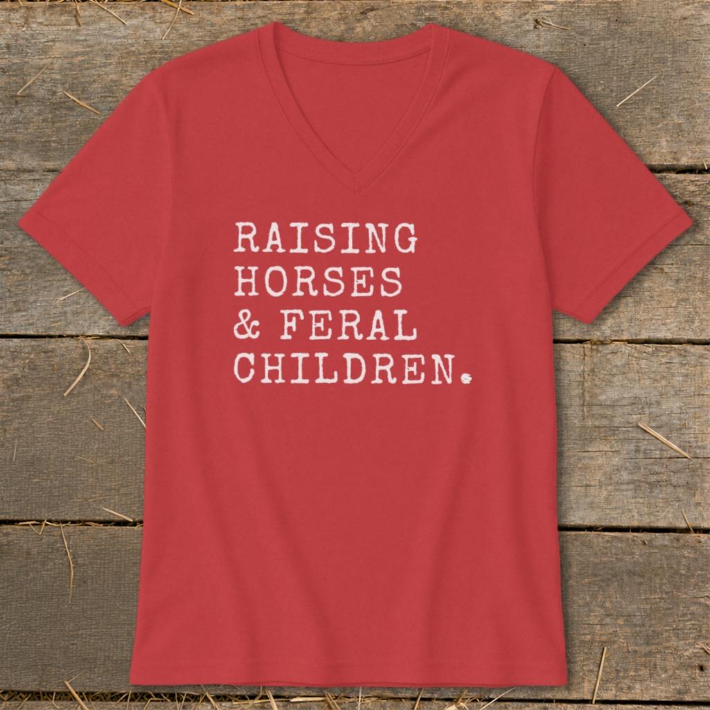 Raising Horses & Feral Children V-neck