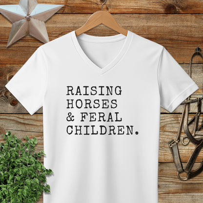 Raising Horses & Feral Children V-neck