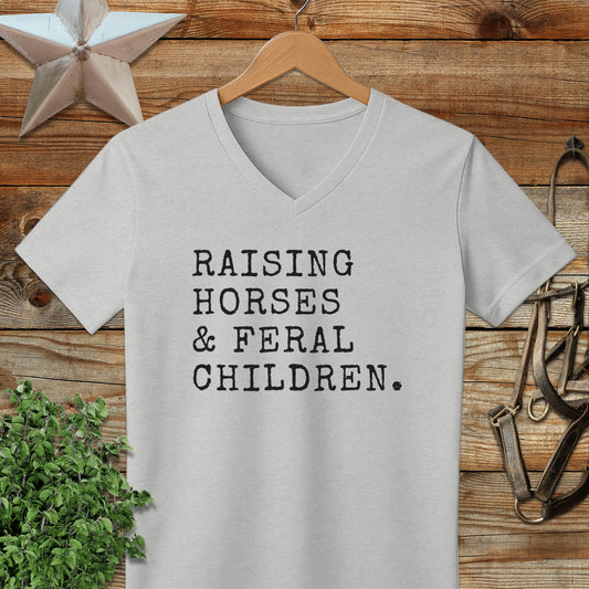 Raising Horses & Feral Children V-neck