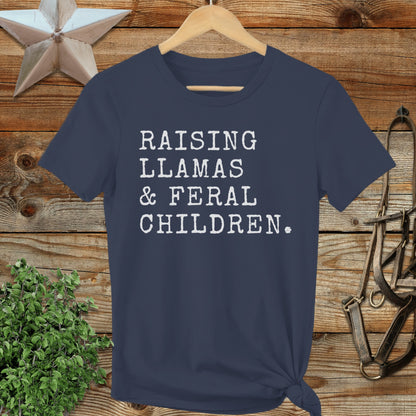 Raising Llamas & Feral Children Ladies Tee