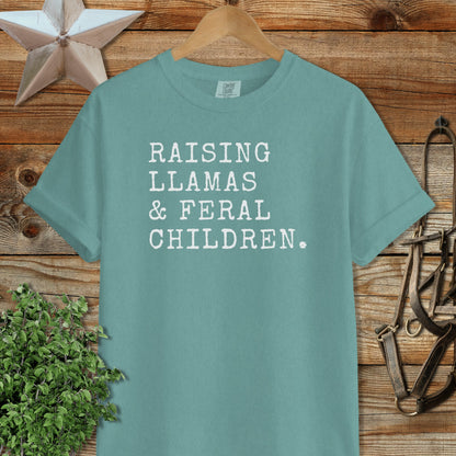 Raising Llamas & Feral Children Signature Tee