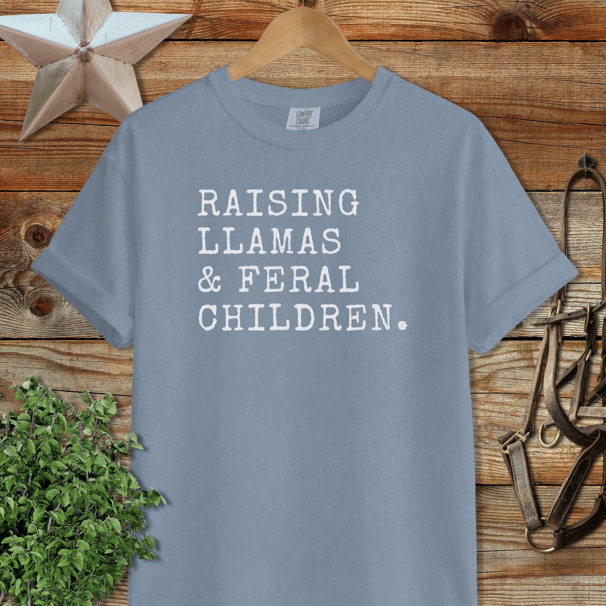 Raising Llamas & Feral Children Signature Tee