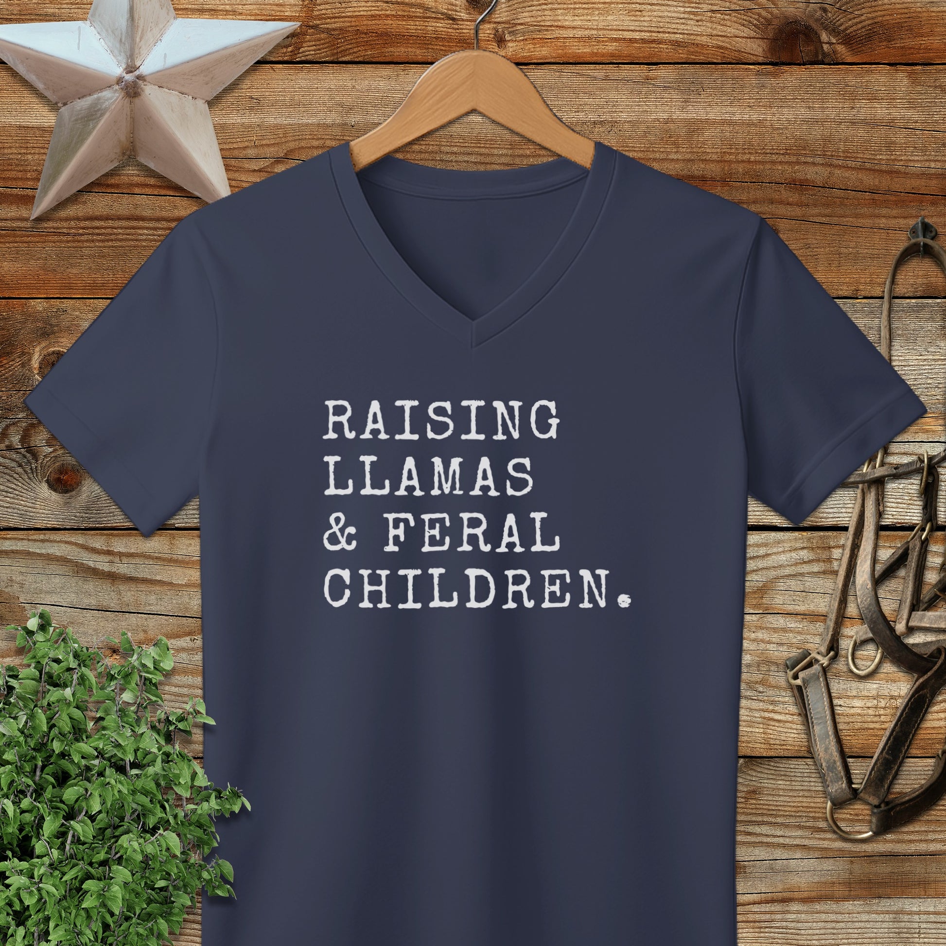 Raising Llamas & Feral Children V-neck