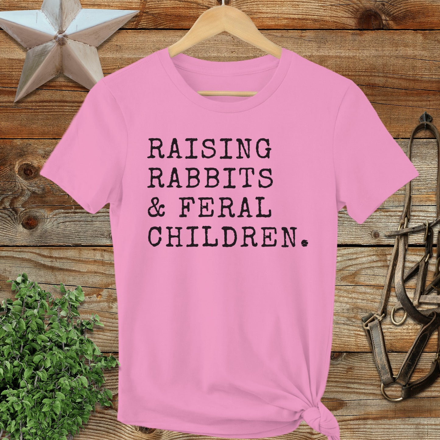 Raising Rabbits & Feral Children Ladies Tee