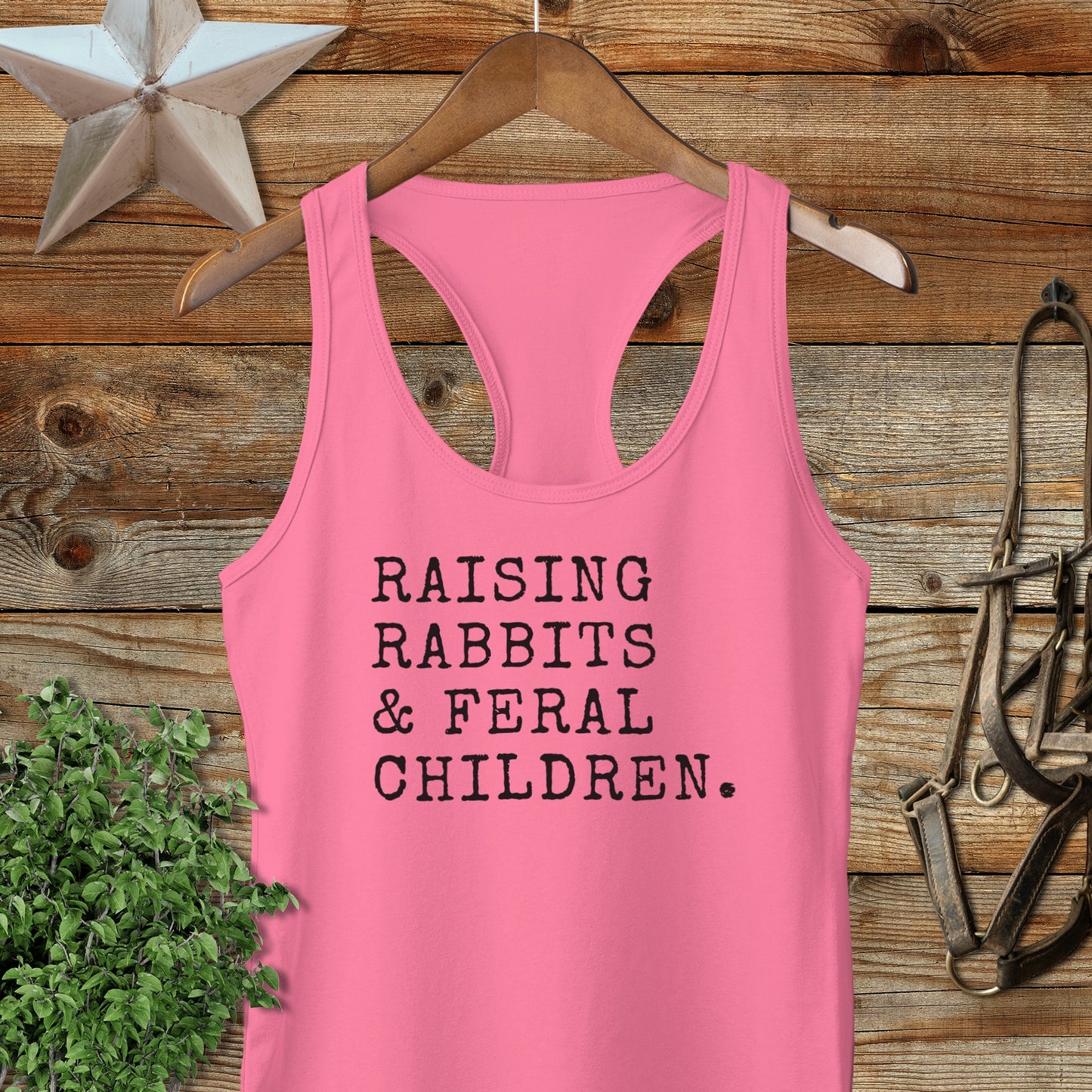 Raising Rabbits & Feral Children Racerback Tank