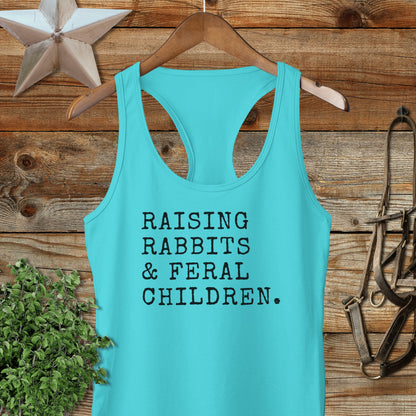 Raising Rabbits & Feral Children Racerback Tank