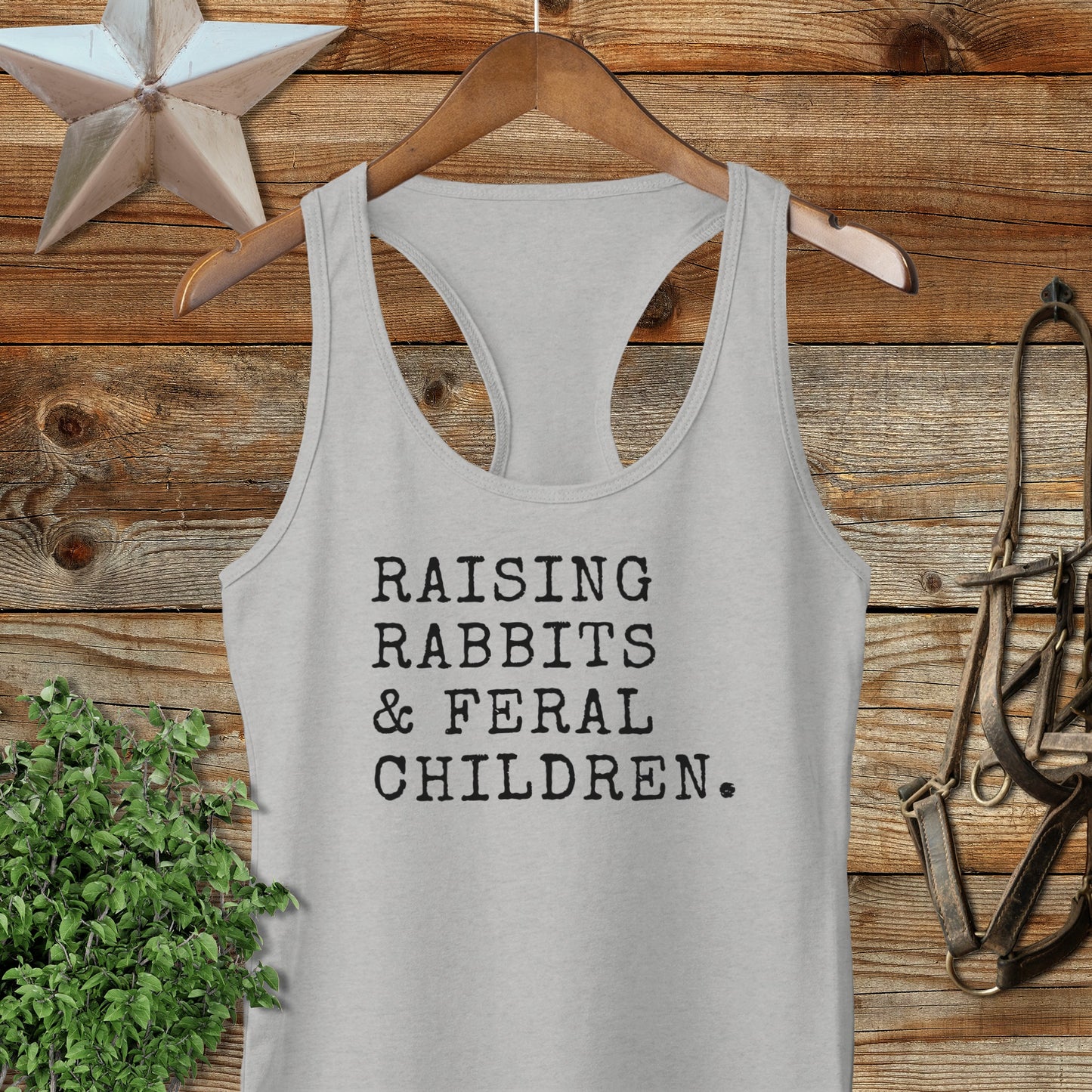 Raising Rabbits & Feral Children Racerback Tank