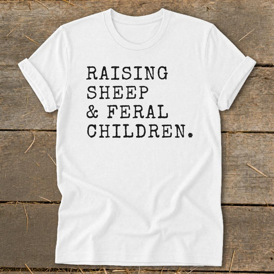 Raising Sheep  Feral Children Softstyle Tee - White