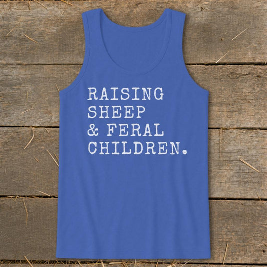 Raising Sheep  Feral Children Tank Top - True Royal