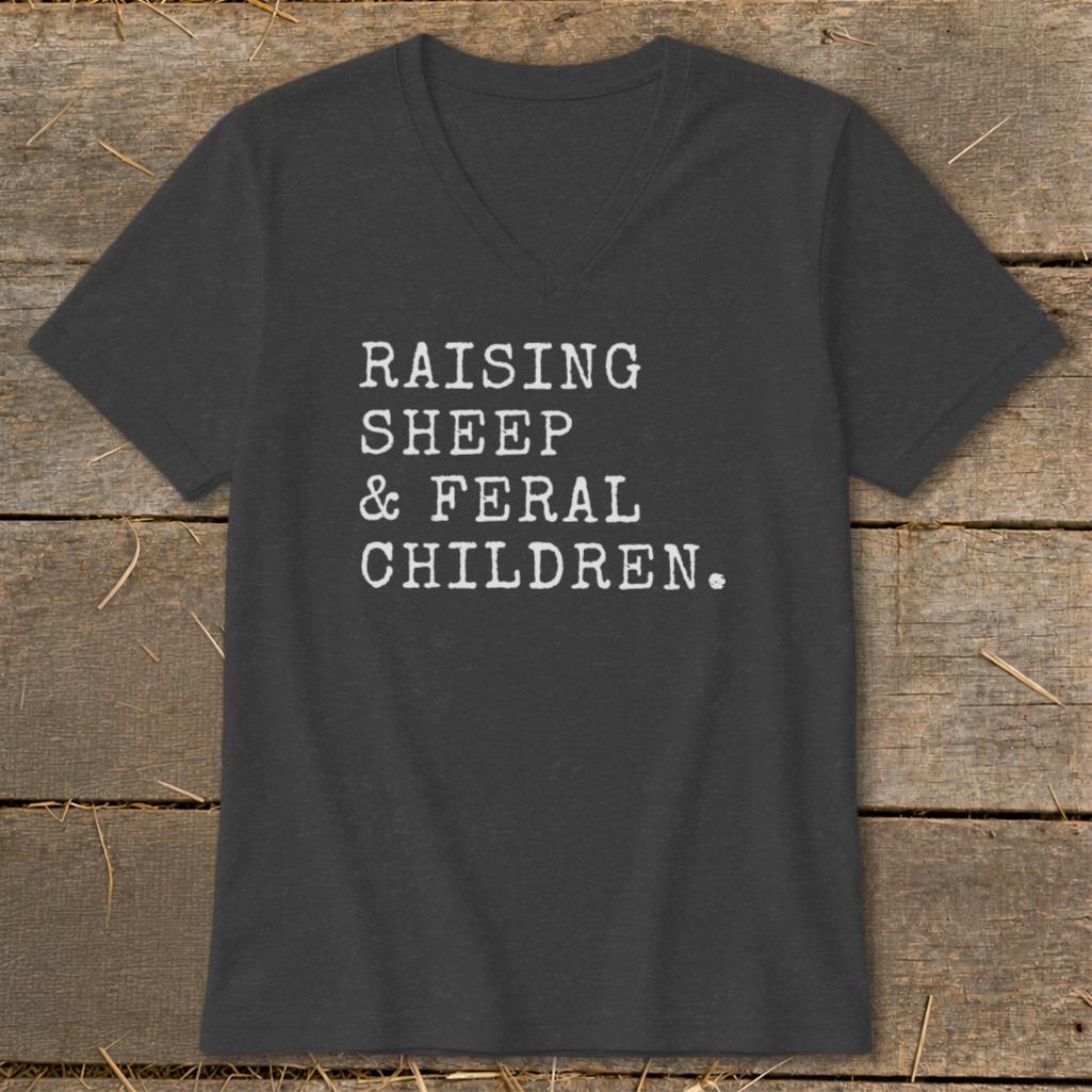 Raising Sheep & Feral Children V-neck
