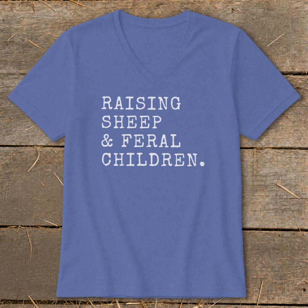 Raising Sheep & Feral Children V-neck