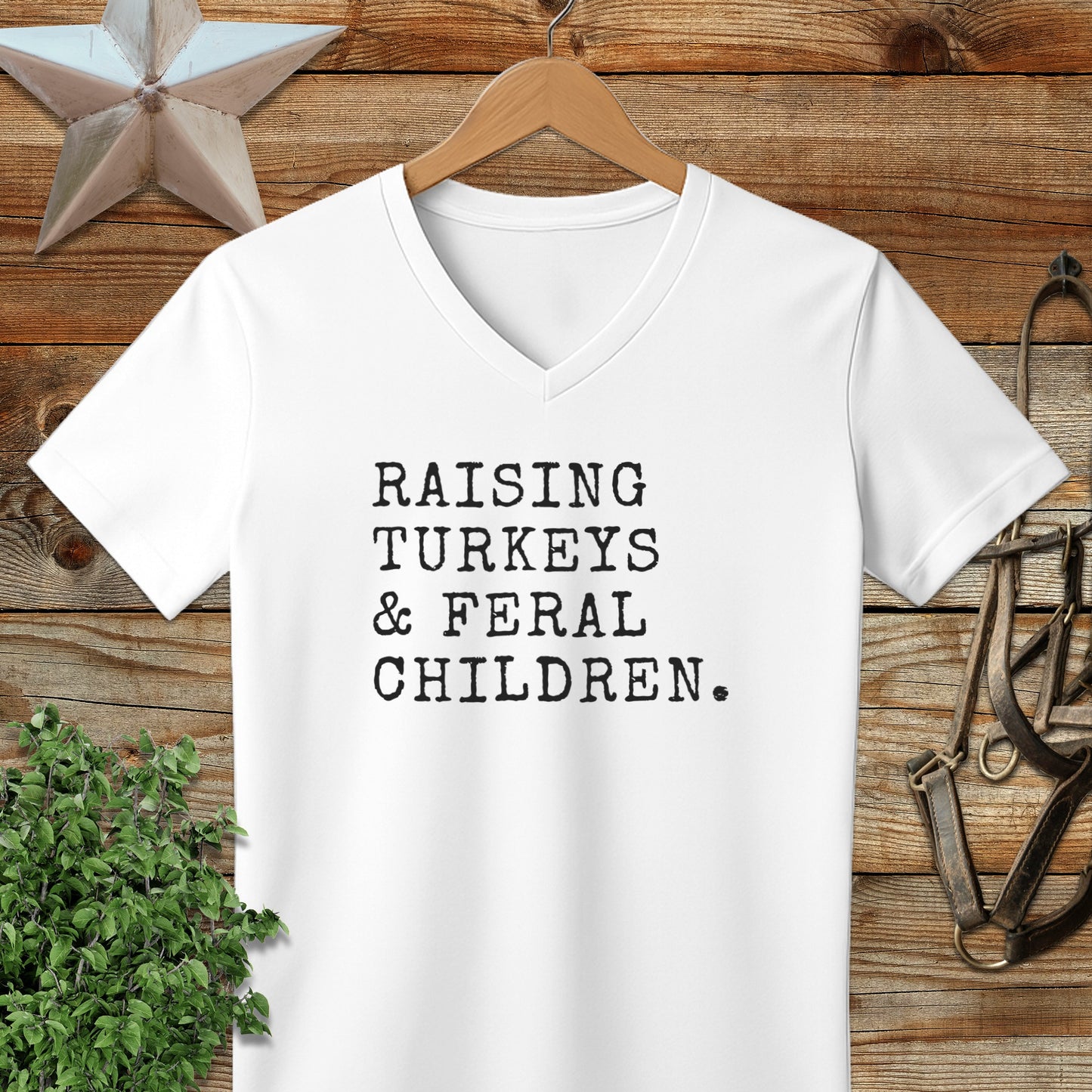 Raising Turkeys & Feral Children V-neck