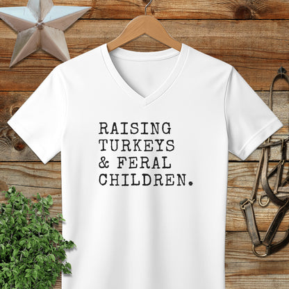 Raising Turkeys & Feral Children V-neck