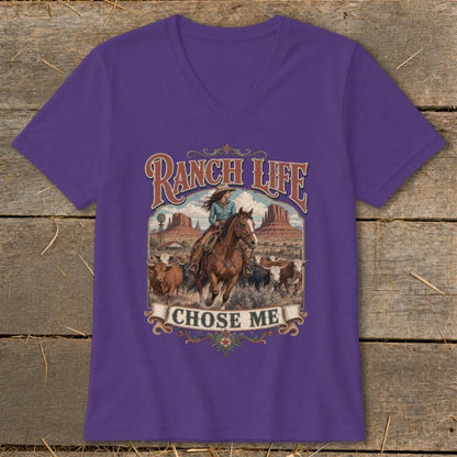 Ranch Life Chose Me V-neck