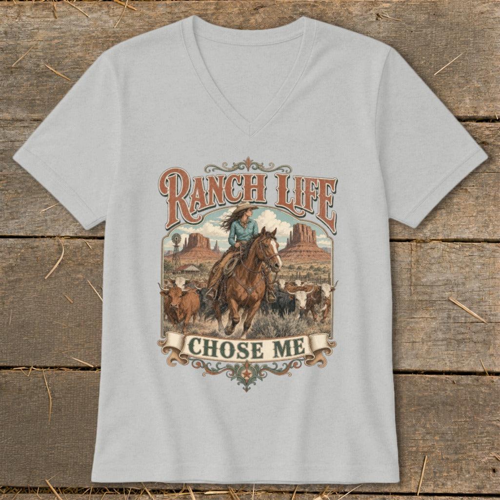 Ranch Life Chose Me V-neck