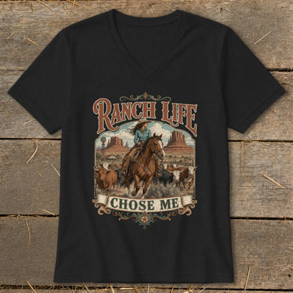 Ranch Life Chose Me V-neck