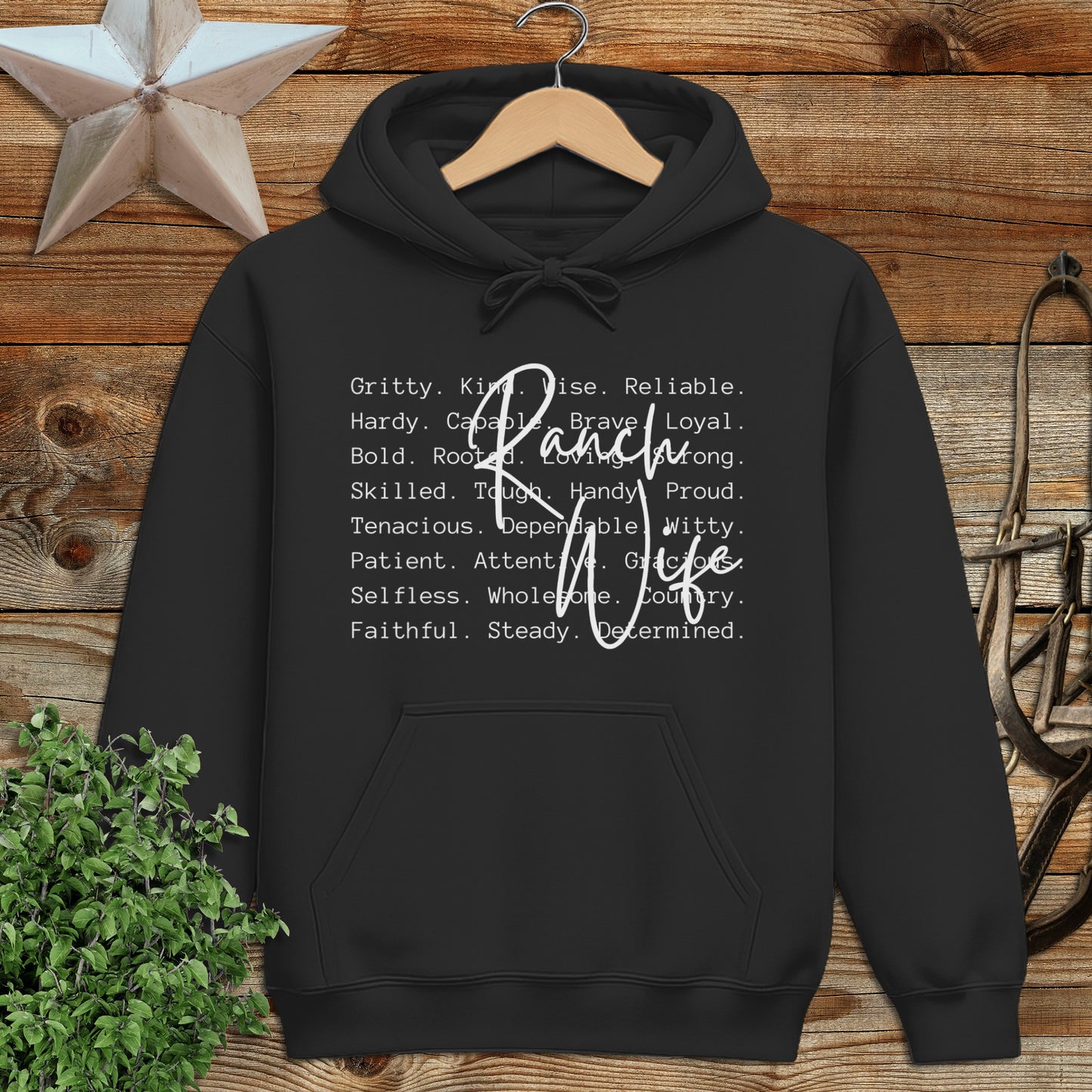 Ranch Wife Words Hoodie