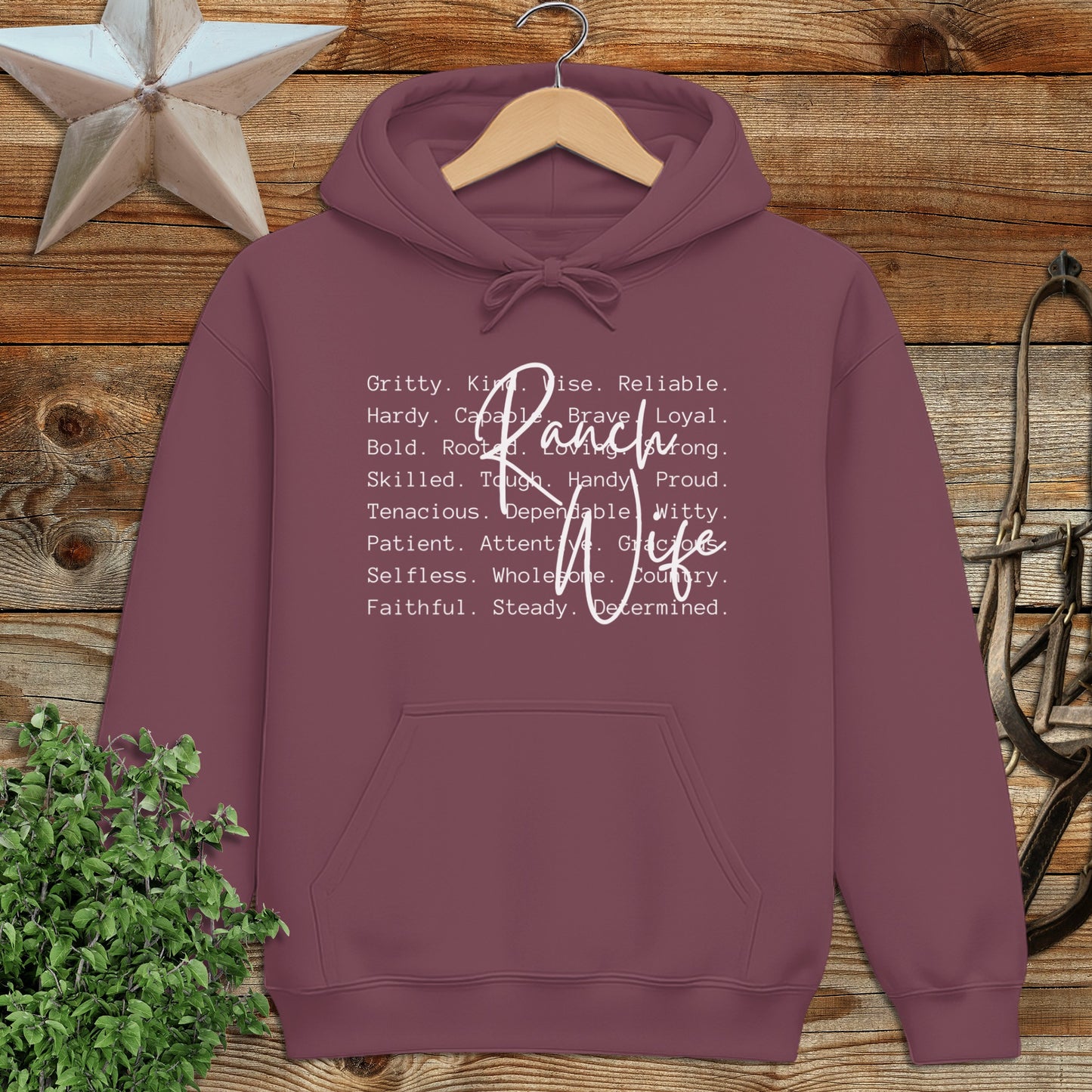 Ranch Wife Words Hoodie