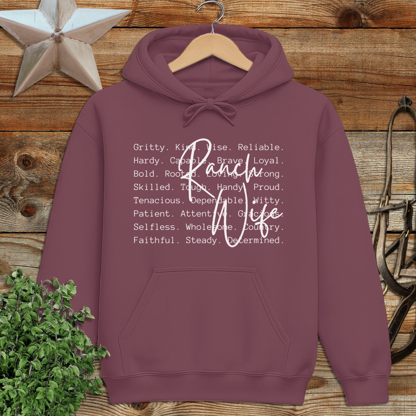 Ranch Wife Words Hoodie