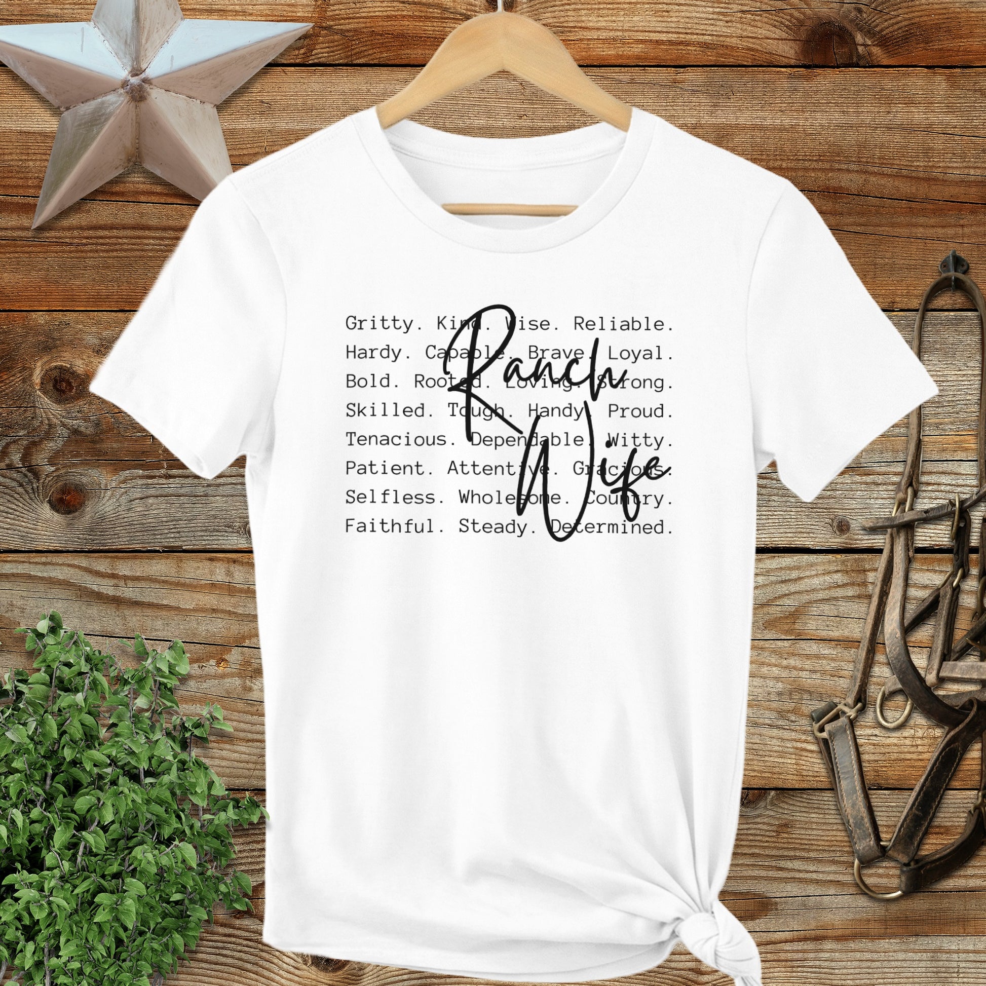 Ranch Wife Words Ladies Tee