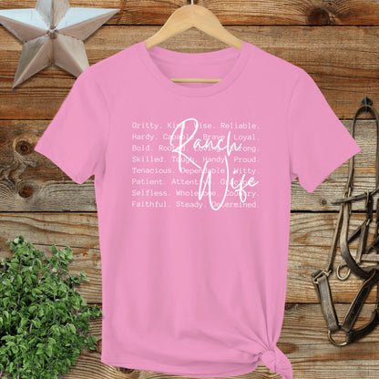 Ranch Wife Words Ladies Tee