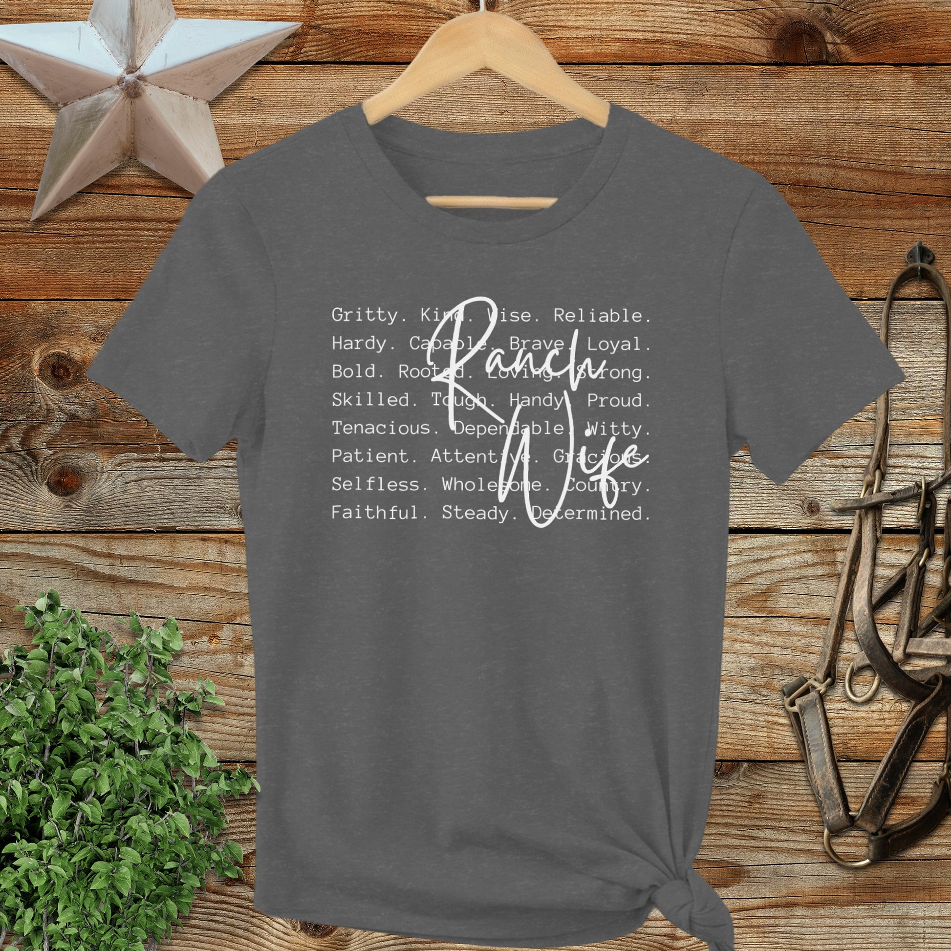 Ranch Wife Words Ladies Tee