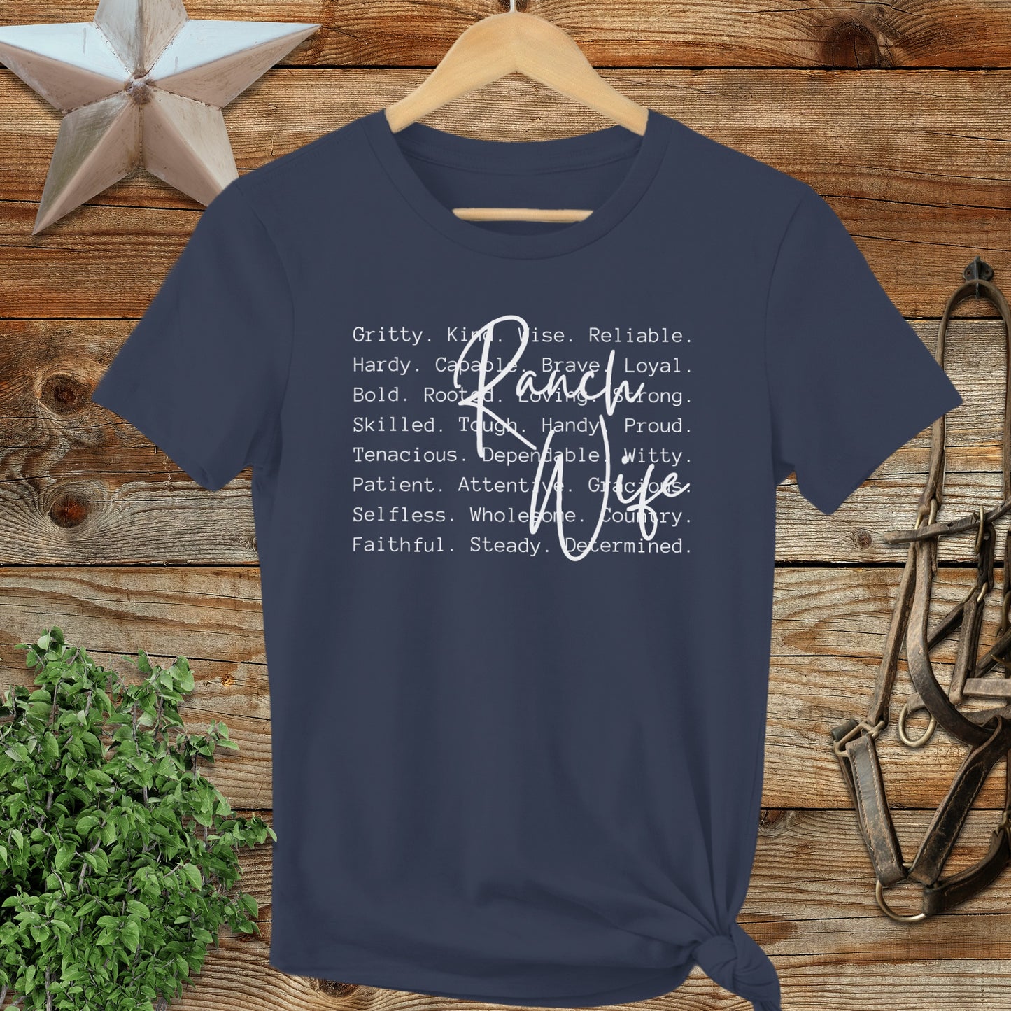 Ranch Wife Words Ladies Tee