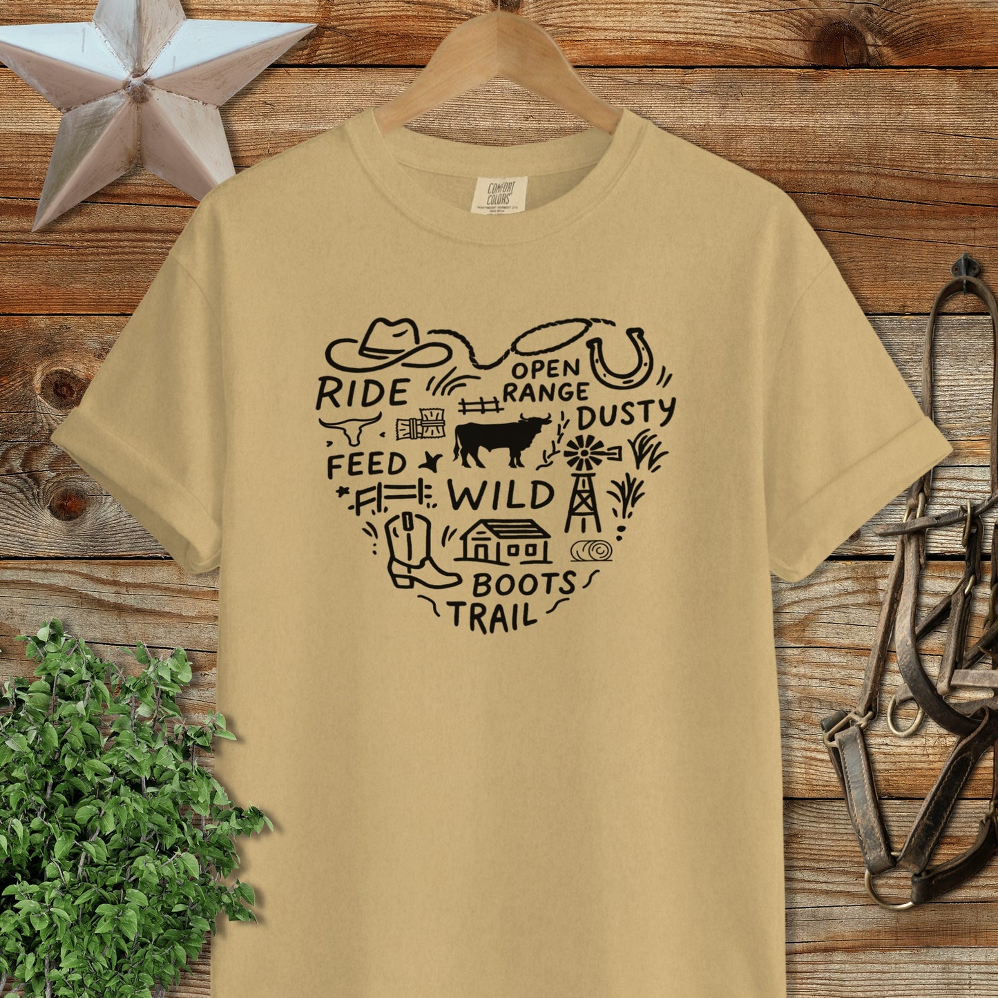 Ranching Heart Heavyweight Tee