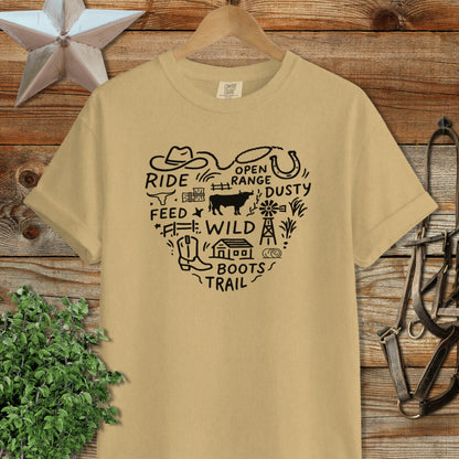Ranching Heart Heavyweight Tee