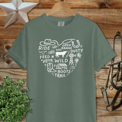 Ranching Heart Heavyweight Tee