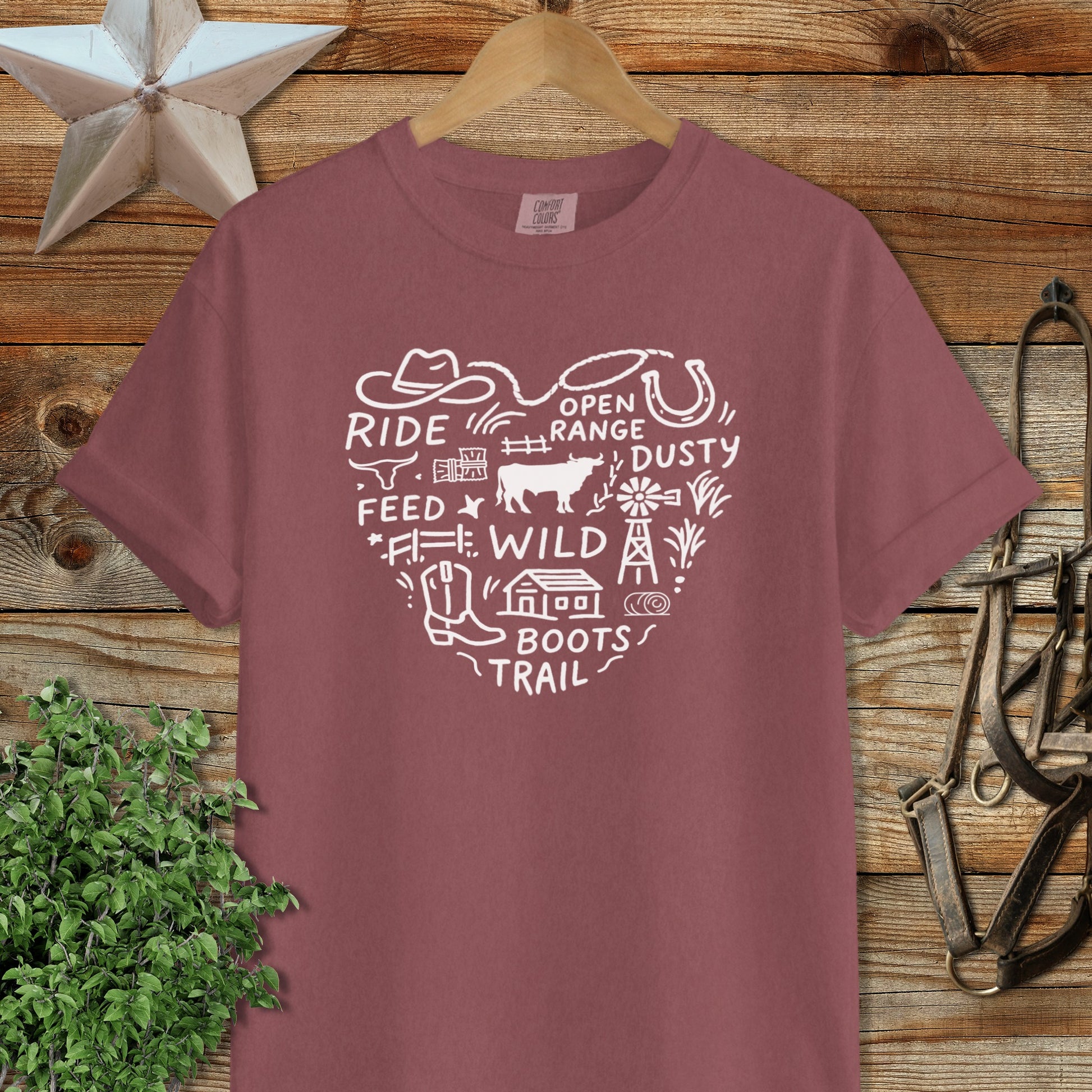 Ranching Heart Heavyweight Tee