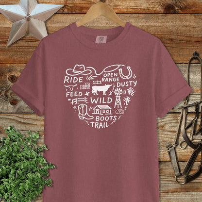 Ranching Heart Heavyweight Tee