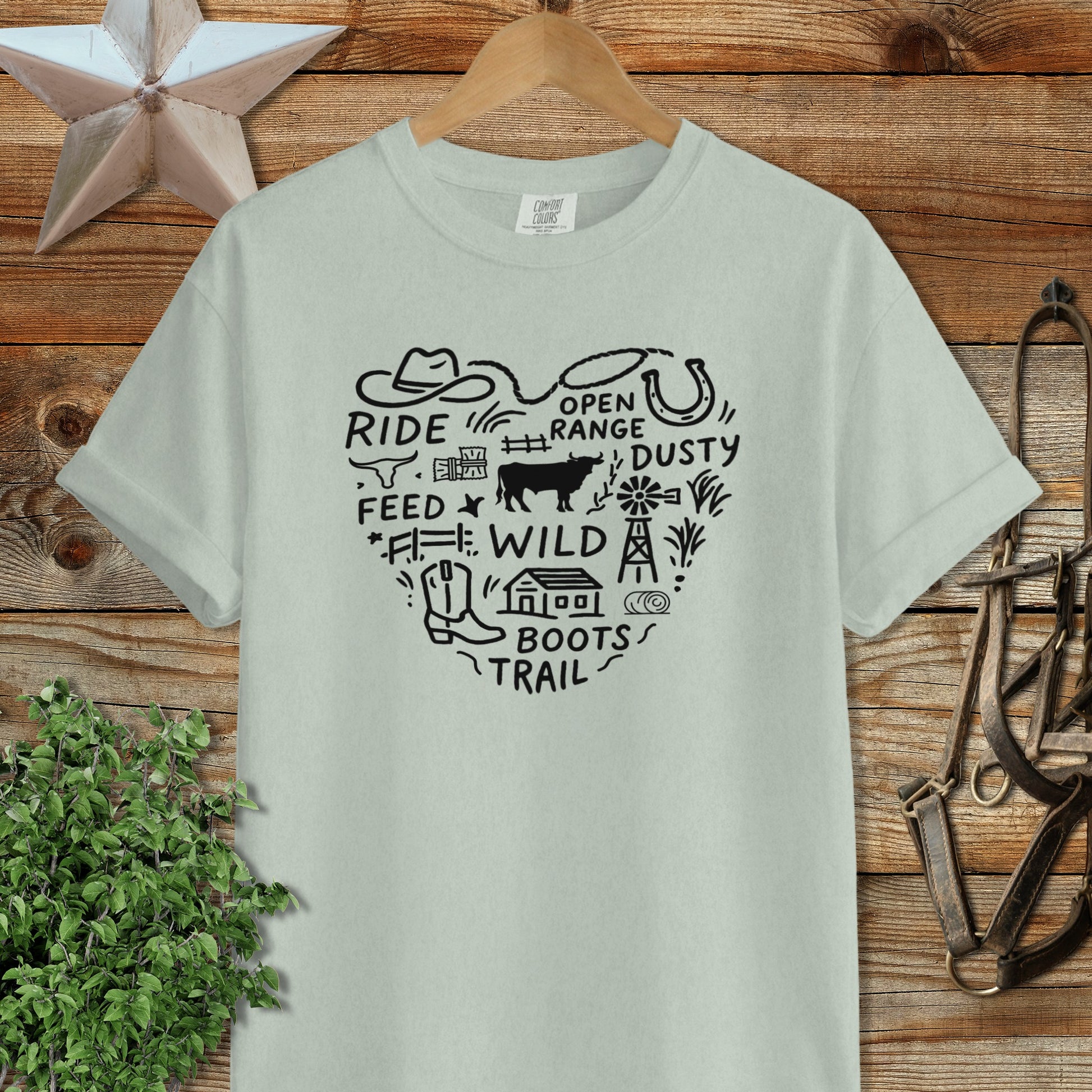 Ranching Heart Heavyweight Tee