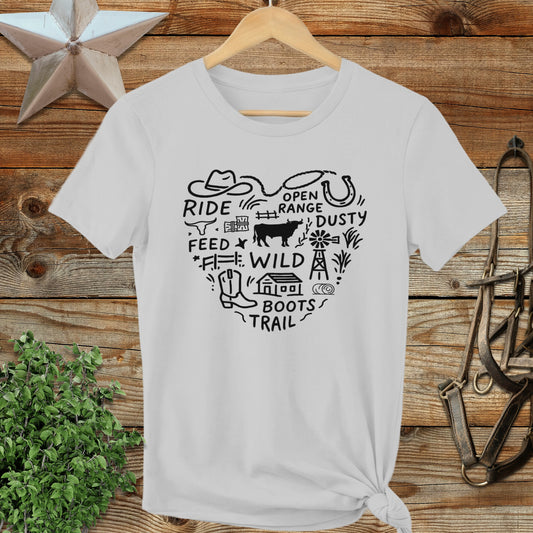 Ranching Heart Ladies Tee