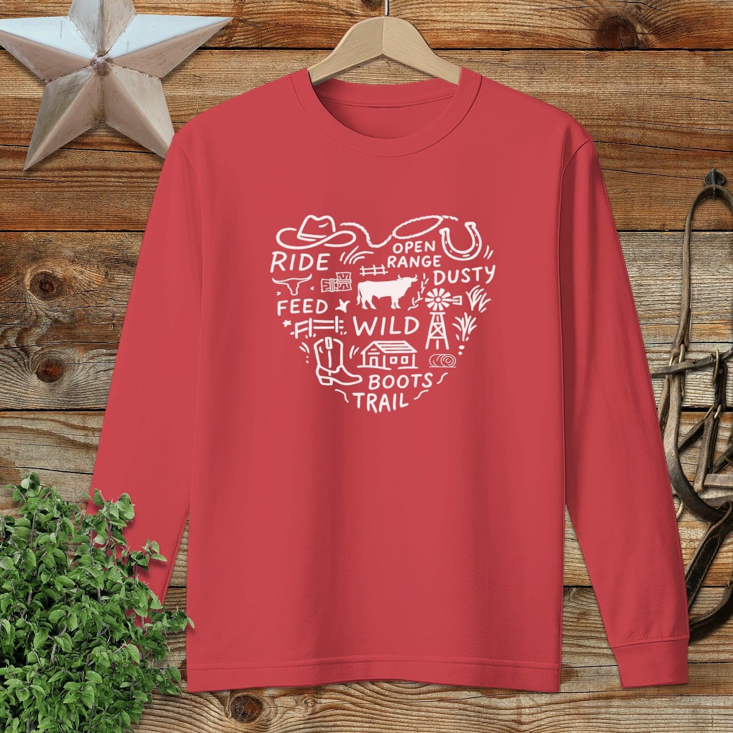 Ranching Heart Long Sleeve Tee