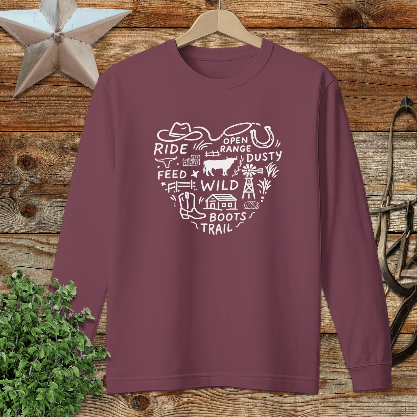 Ranching Heart Long Sleeve Tee
