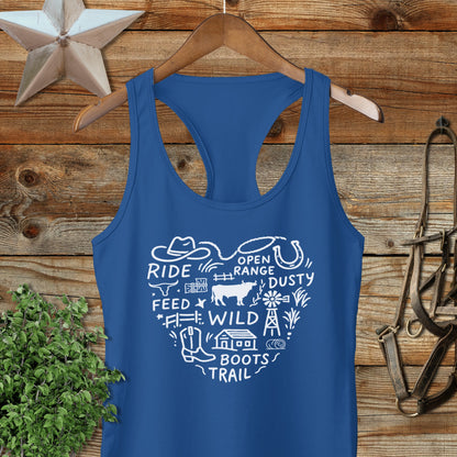Ranching Heart Racerback Tank