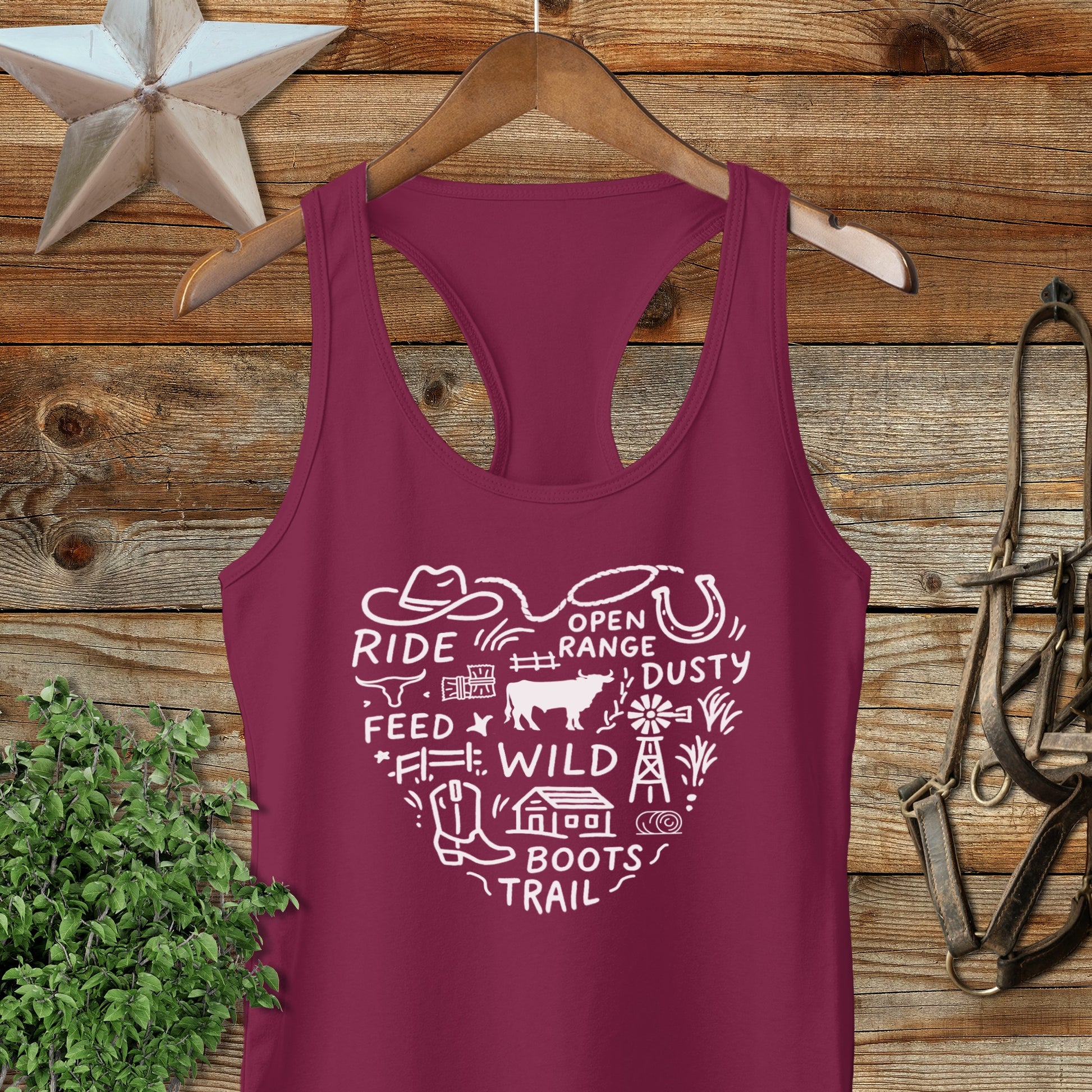 Ranching Heart Racerback Tank