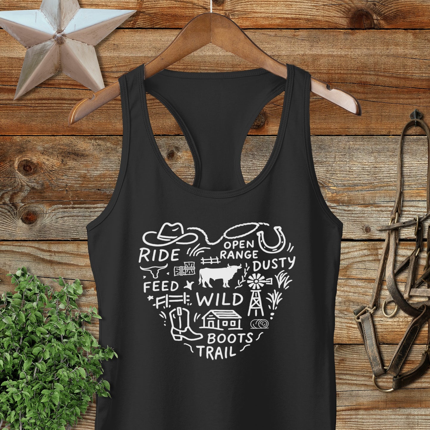 Ranching Heart Racerback Tank
